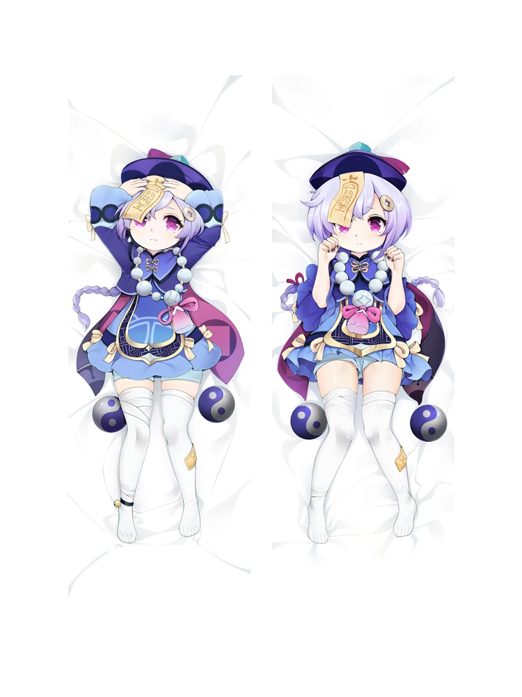 

Genshin Impact Zombie Qiqi Anime Girl Dakimakura Body Pillow Case Cover 1