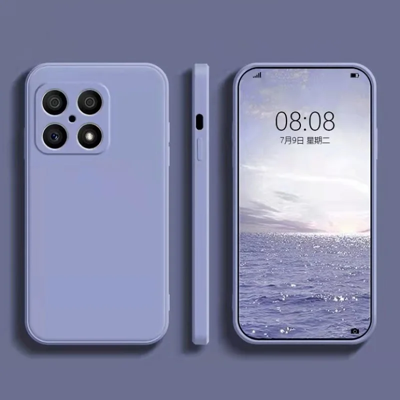 

For OnePlus 10Pro Skin Feeling Solid Color Liquid Silicone Phone Case Shockproof Protection Cover Fine Hole Lens Anti-drop Shell