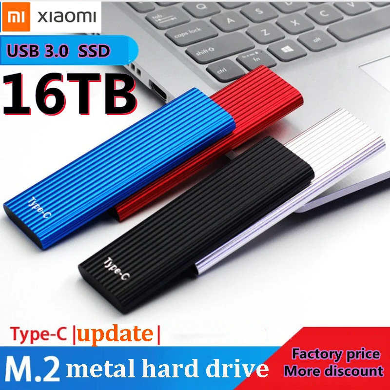 

Xiaomi New External Ssd 8tb16tb Mobile Solid State Hard Drive Usb 3.1 External Ssd Typc-C Portable Hard Drive Ssd Hd 2tb Ssd 3.0