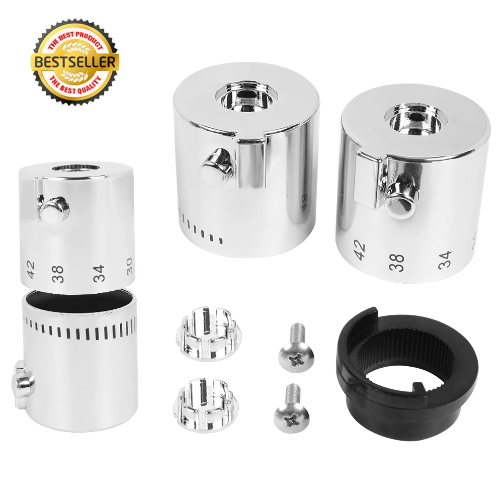 

1 Pair Shower Temperature Control Handle Knob Chrome Thermostatic Handle for Home Bathroom Taps Hardware Tools