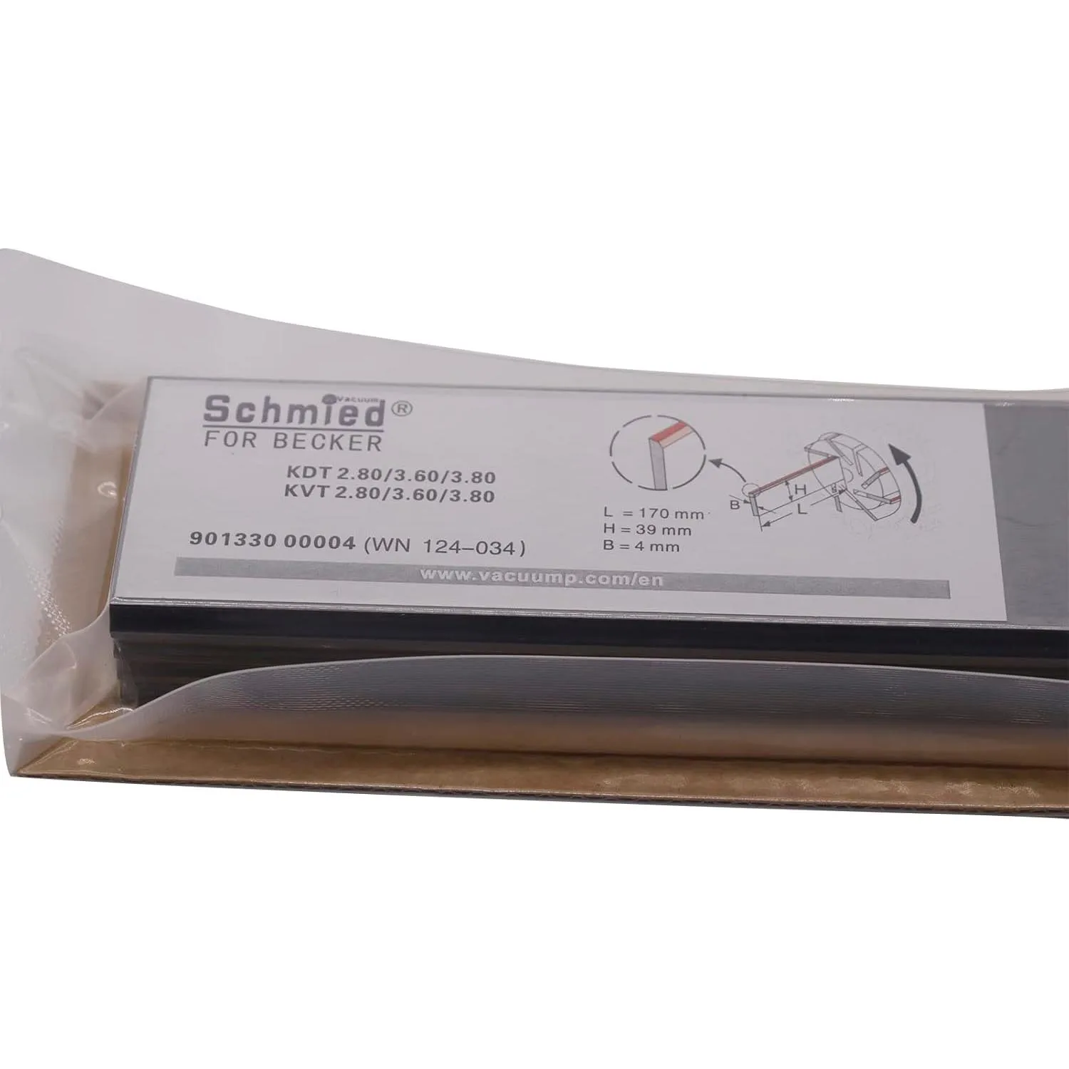 4 шт. карбоновый флюгер WN124-034 90133000004 для насоса Becker KDT/KVT 2 80 3 60 Picchio 2200 170-39-4 мм