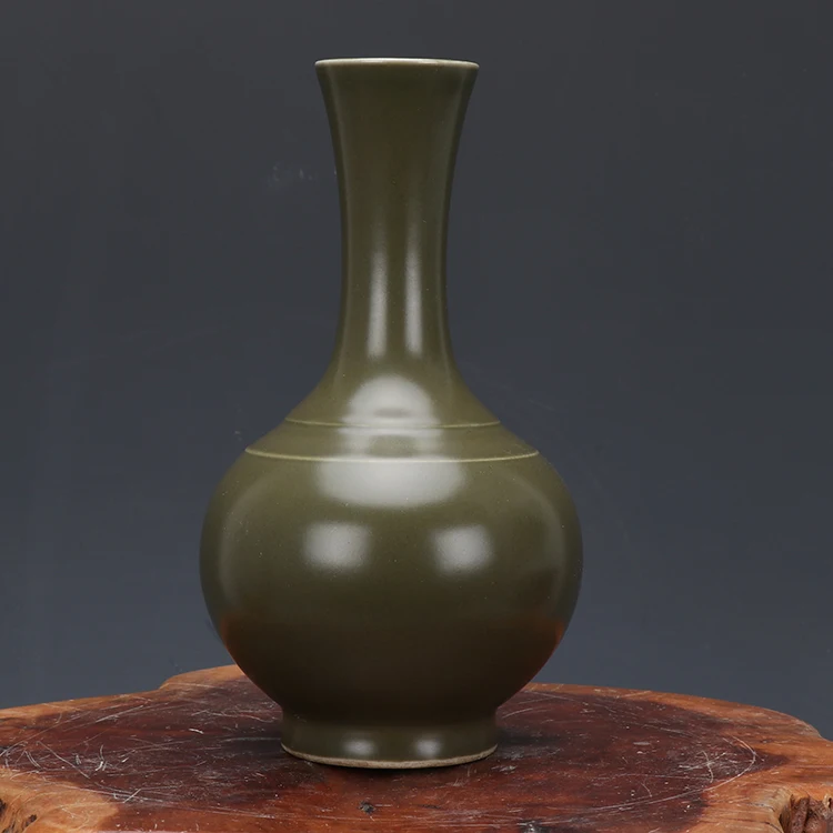 Qing Dynasty чайный порошок глазурь оценка ваза ретро декоративные украшения