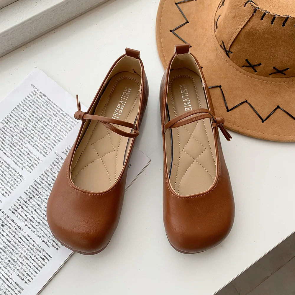 Women's Flat Shoes Spring Autumn Solid Female Shoes Square Toe Mary Shoes New Women Single Shoes Soft Sole Comfort  Lady Shoes