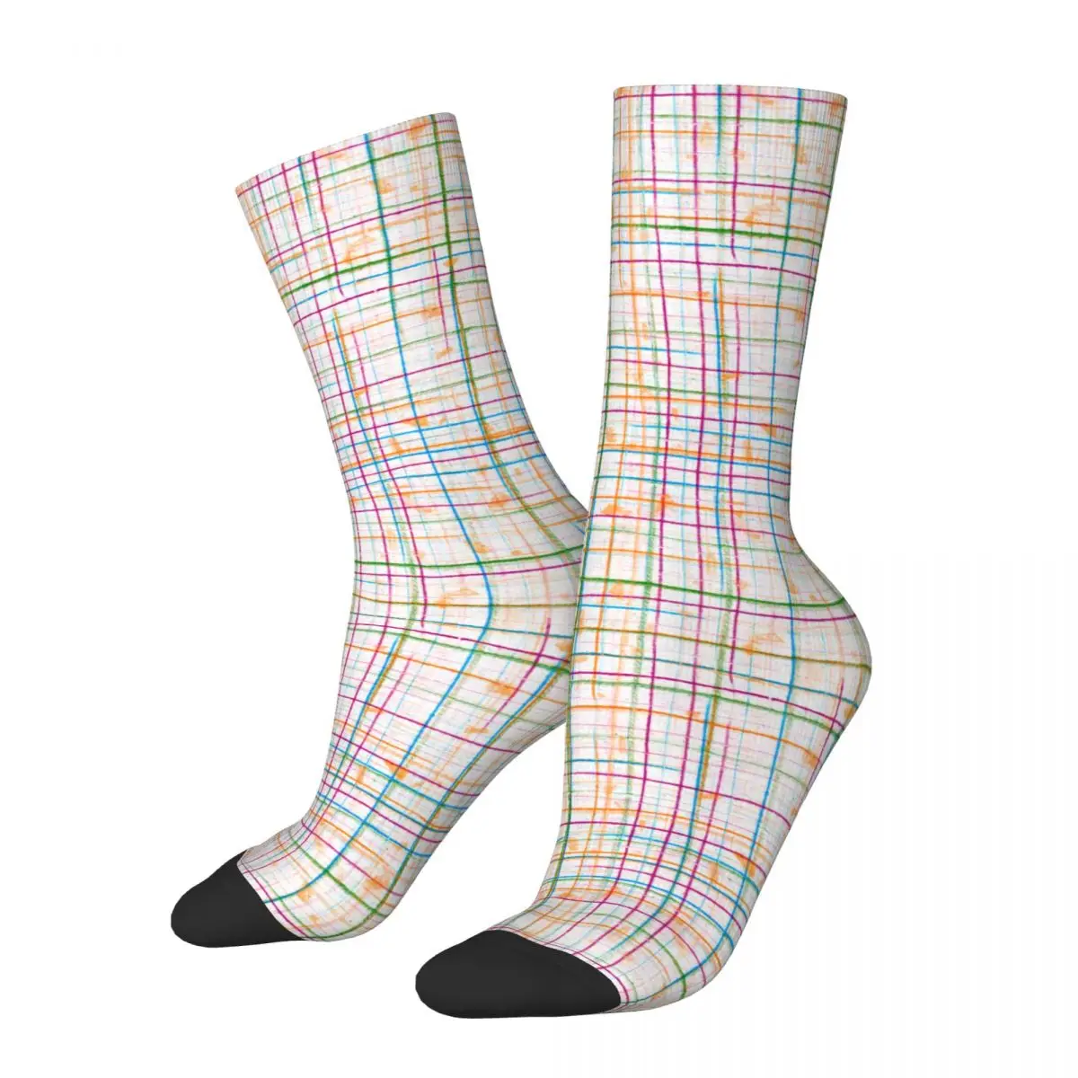 

Модные Разноцветные полосатые узоры с диагональными матовыми линиями носки для скейтборда из полиэстера длинные носки унисекс поглощающие пот