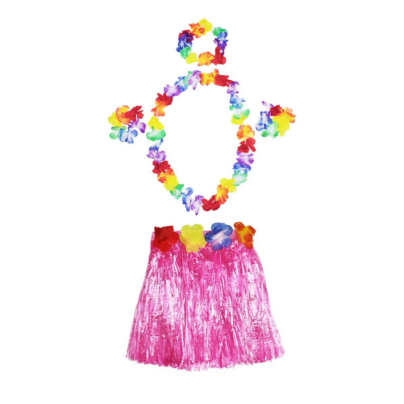 Новинка юбка Hula костюм из пяти предметов Детские травяные юбки пластиковых