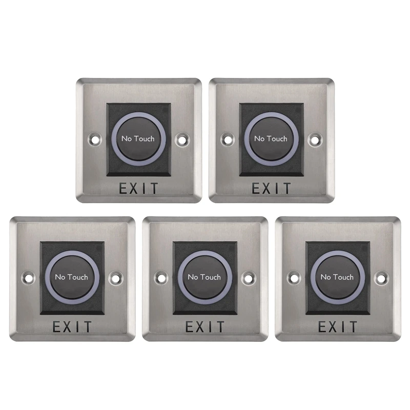 

5X Infrared Sensor Switch No Contact Contactless Switches Door Release Exit Button With LED Indication