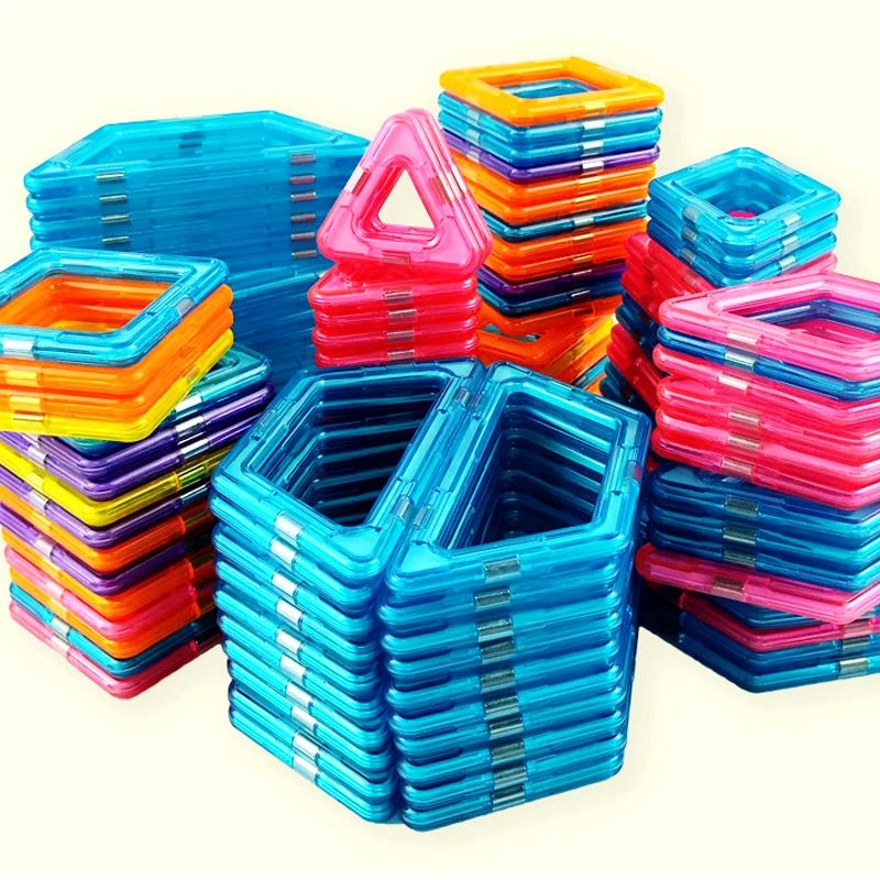 Конструктор Магнитный большого и маленького размера, дизайнерский набор, магнитные строительные блоки, кирпичи, развивающие магнитные игрушки для детей, подарки