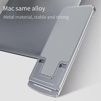 7 level height adjustable phone stand folding ultra thin aluminum alloy portable phone holder for phone12inch tablet holder
