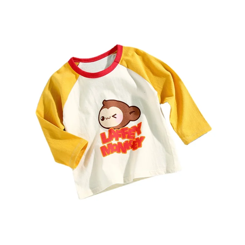 

Пуловер с круглым вырезом и принтом обезьяны, на возраст 2-6 лет