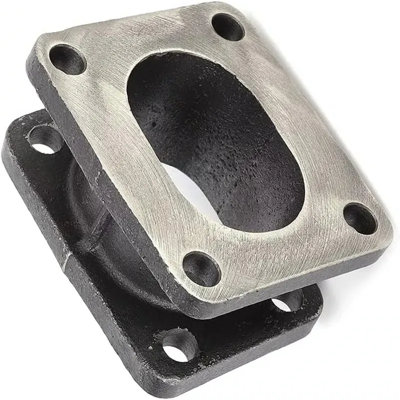 Чугунный турбоадаптер фланец для турбокомпрессора Garrett T3 до T4 с 15 градусами