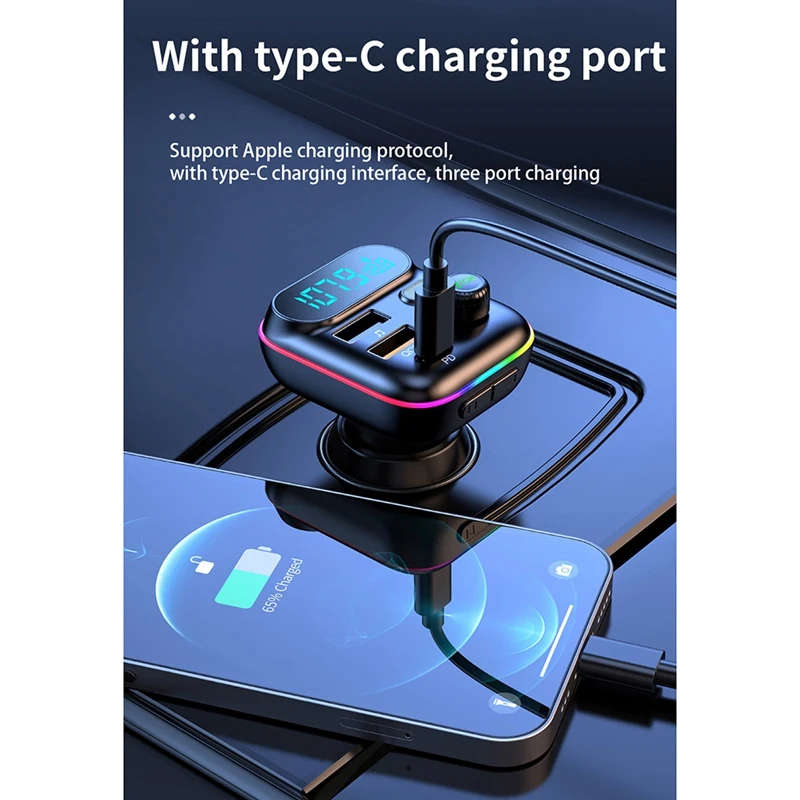 Автомобильный MP3-плеер Bluetooth FM-трансмиттер автомобильное зарядное устройство