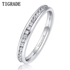 Женское титановое кольцо вечности TIGRADE 2 мм с фианитом, Размер ремешка 3-13,5