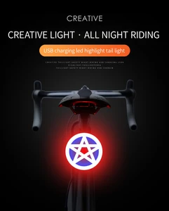 Rechargeable COB LEDUSB Rechargeable mountain bike Motorcycle Taillight Night ride safety warning Bike taillight bike creative l