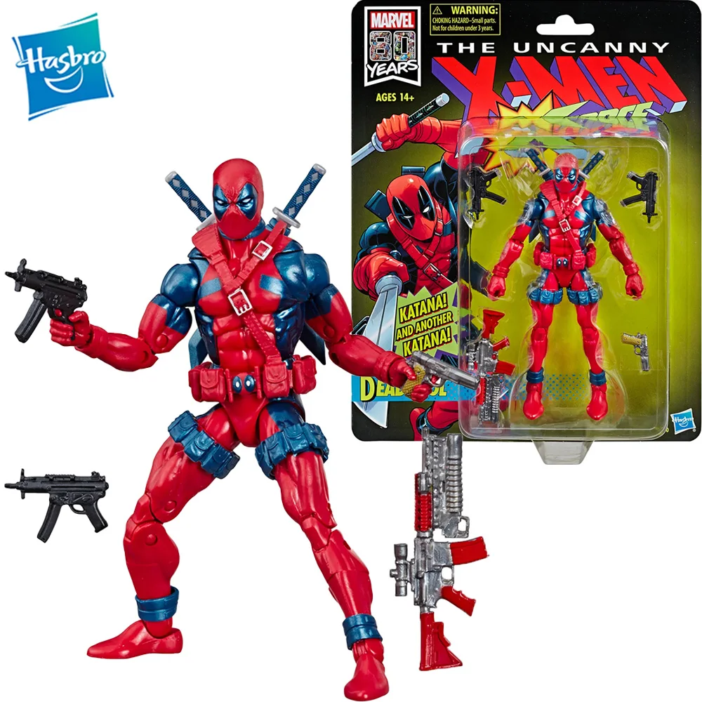 

[В наличии] Оригинальная фигурка Hasbro Marvel Legends Deadpool X-Men, винтажная упаковочная серия, Коллекционная модель, игрушка в подарок