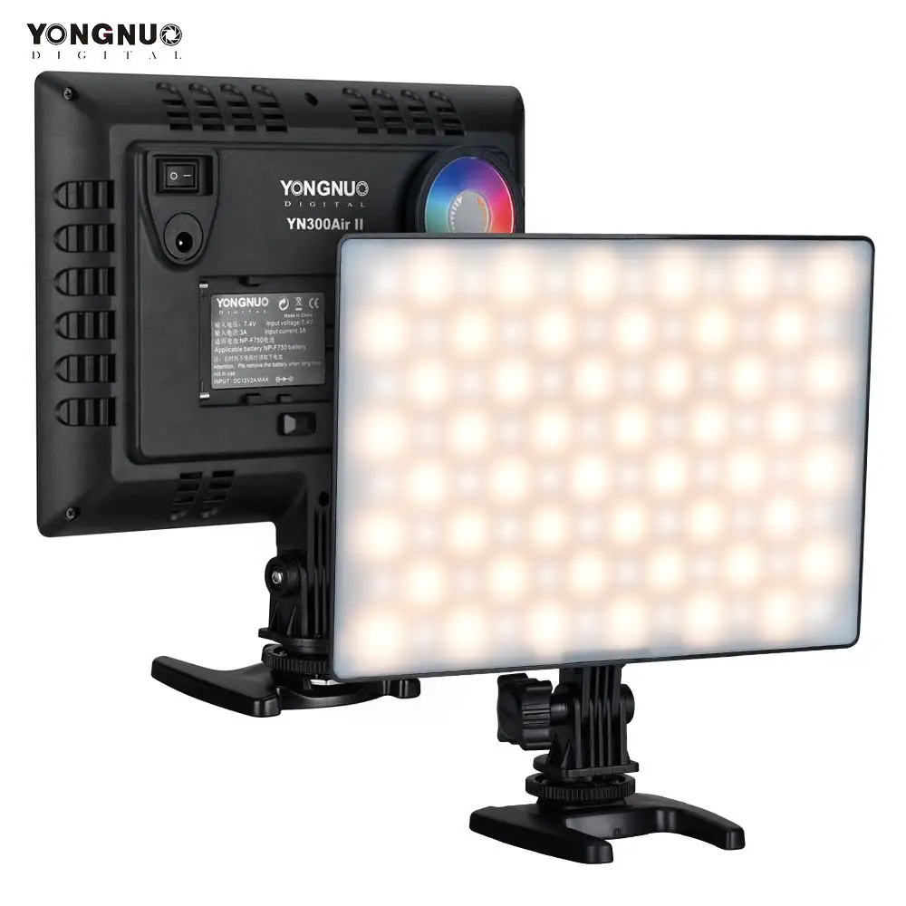 

YONGNUO Lampu Video Kamera LED RGB YN300AIR II, Baterai Opsional dengan Kit Pengisi Daya Lampu Fotografi