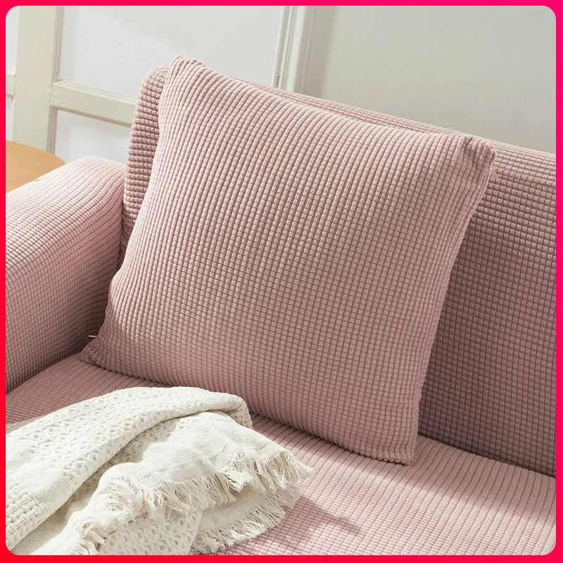 

Polar Fleece Cushion Cover Solid Color Pillow Case 40x40 45x45 50x50 30x50cm Soft Comfort Plaid Decorative Pillowcase Sofa Decor