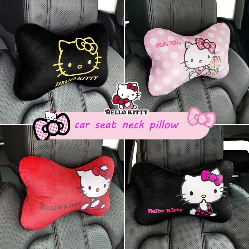 

Подушка для автомобильного сиденья Sanrio Kawaii Hello Kitty подушка для шеи мультяшная подушка для автомобильного сиденья Подушка для защиты шеи акс...