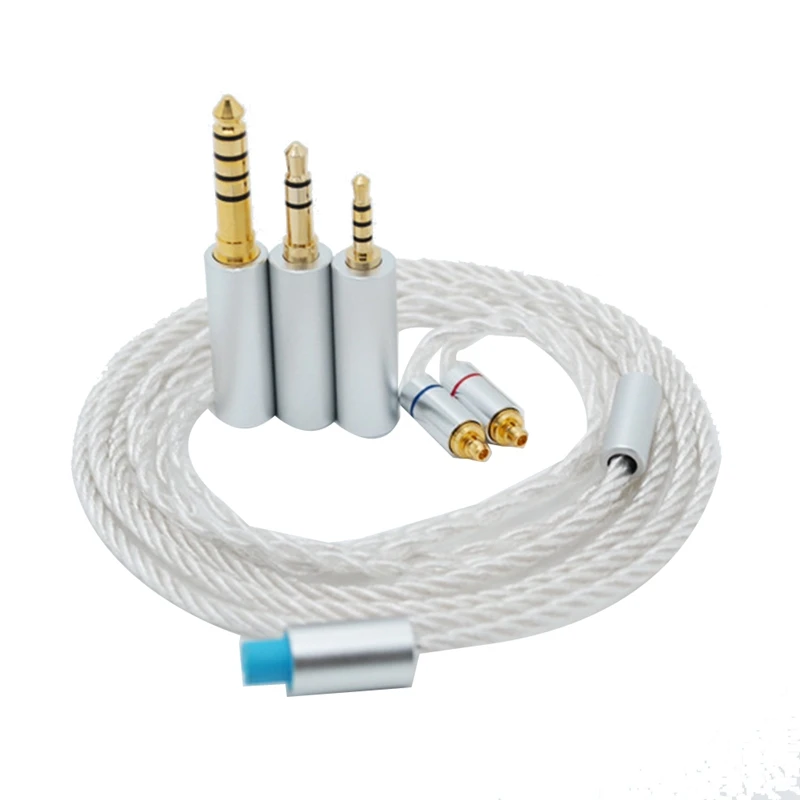 

Earphones Upgrade Cable 3 in 1 Silver Plated for IE300 IE600 IE900 MMCX Transparent