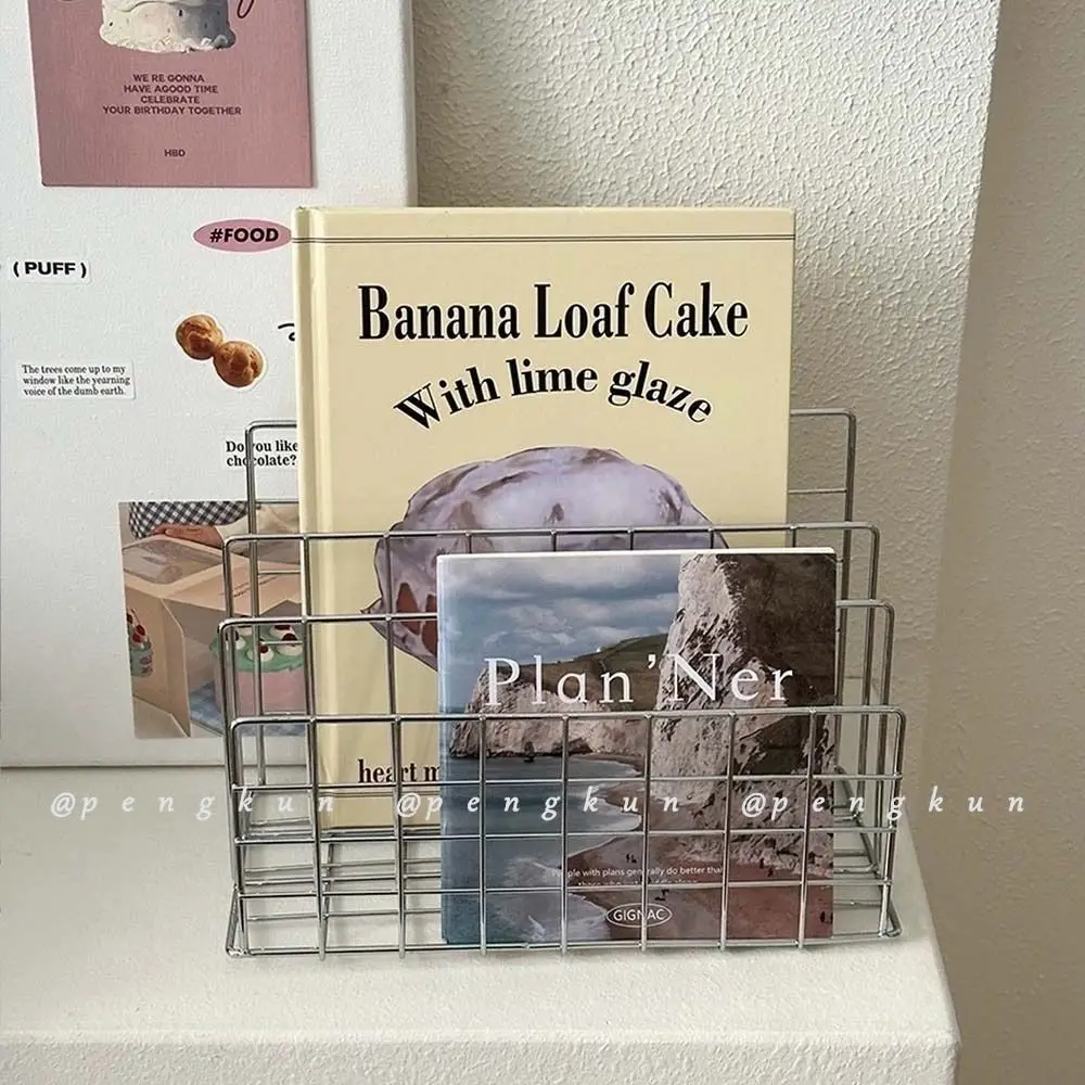 1 шт. трехуровневая железная полка для журналов книжная держатель газет