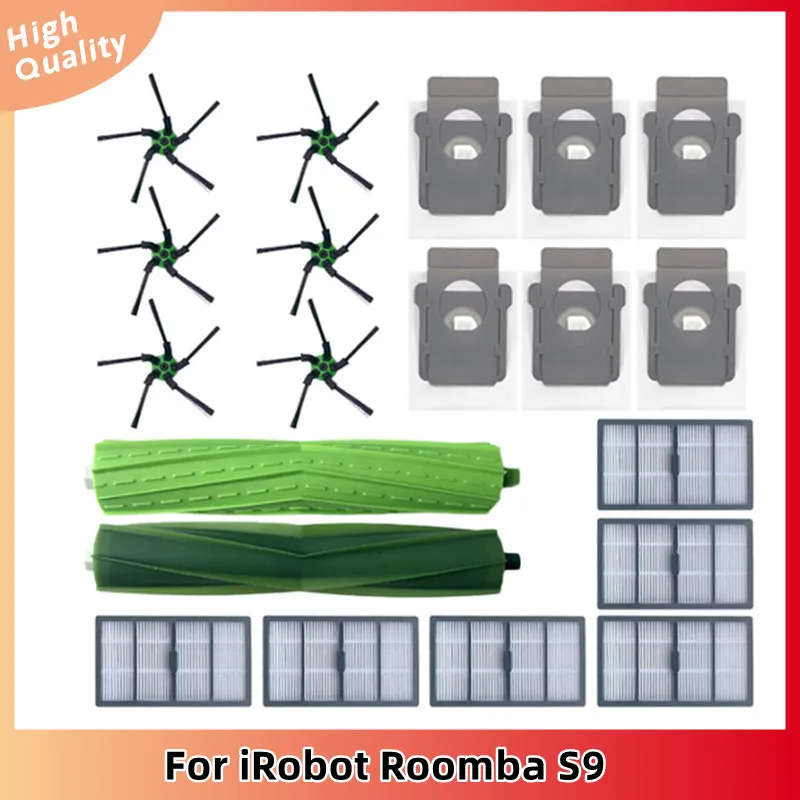 

For iRobot Roomba S9 9150 S9+ S9Plus S Series Robot Vacuum Cleaner Hepa Filter Main Side Brush Dust Bag Spare Parts Accessories