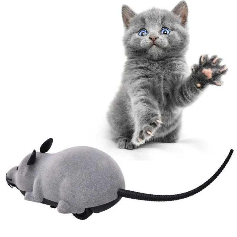 

Funny Cat Toy Wireless Electronic Remote Control Rat Plush Mouse Toy Simulation Mouse Toys For Cat Dog Toys