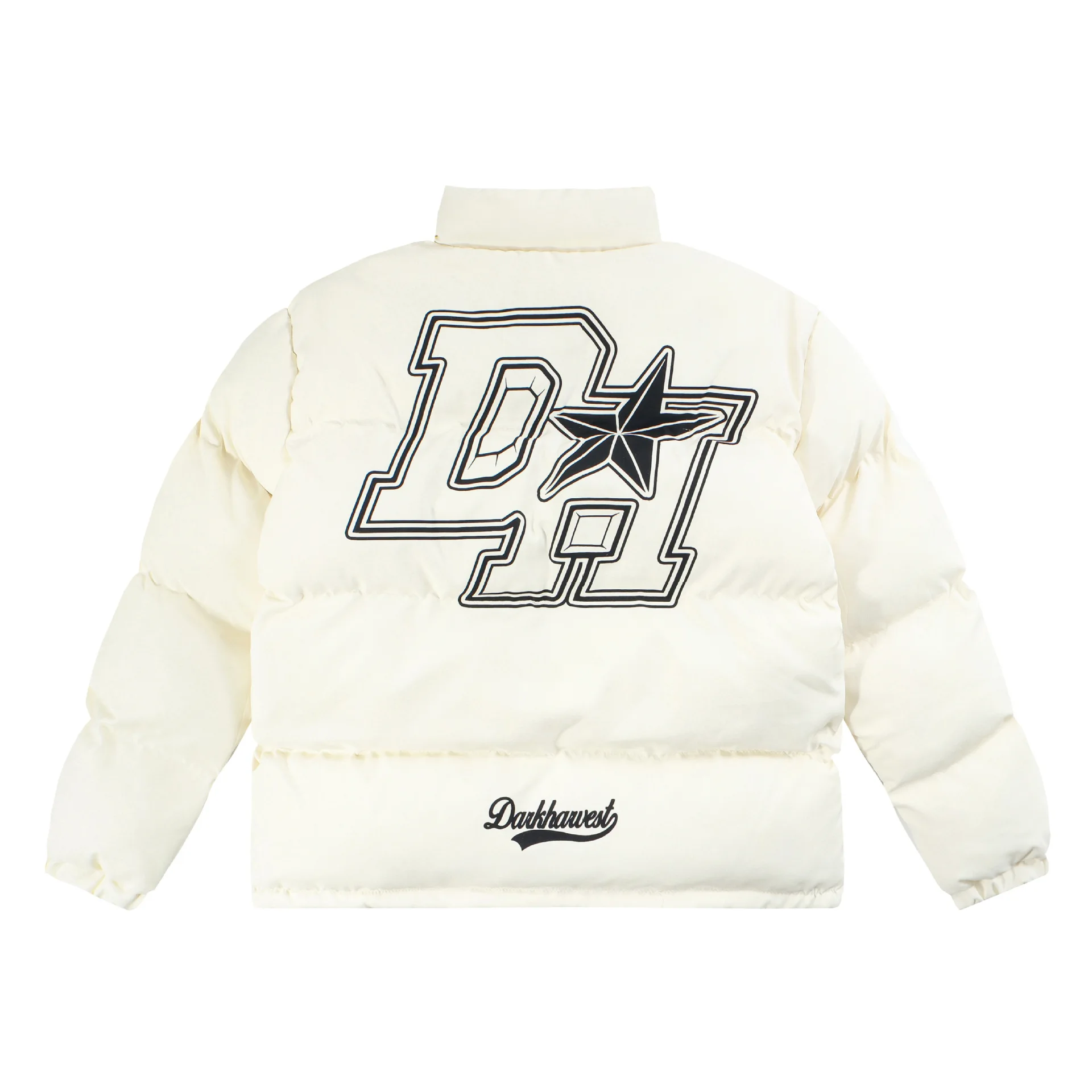 Winter Jacket Men Parkas Thicken Warm Coat Mens Stand Collar Letter Print Casual Y2K Women Fashion New Streetwear Zip Up