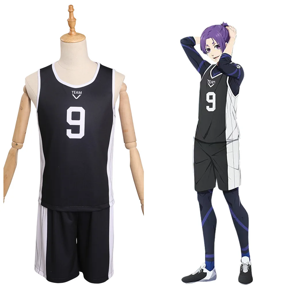 

Blue Lock Mikage Reo Cosplay Costume Top Shorts Outfits Halloween Carnival Suit