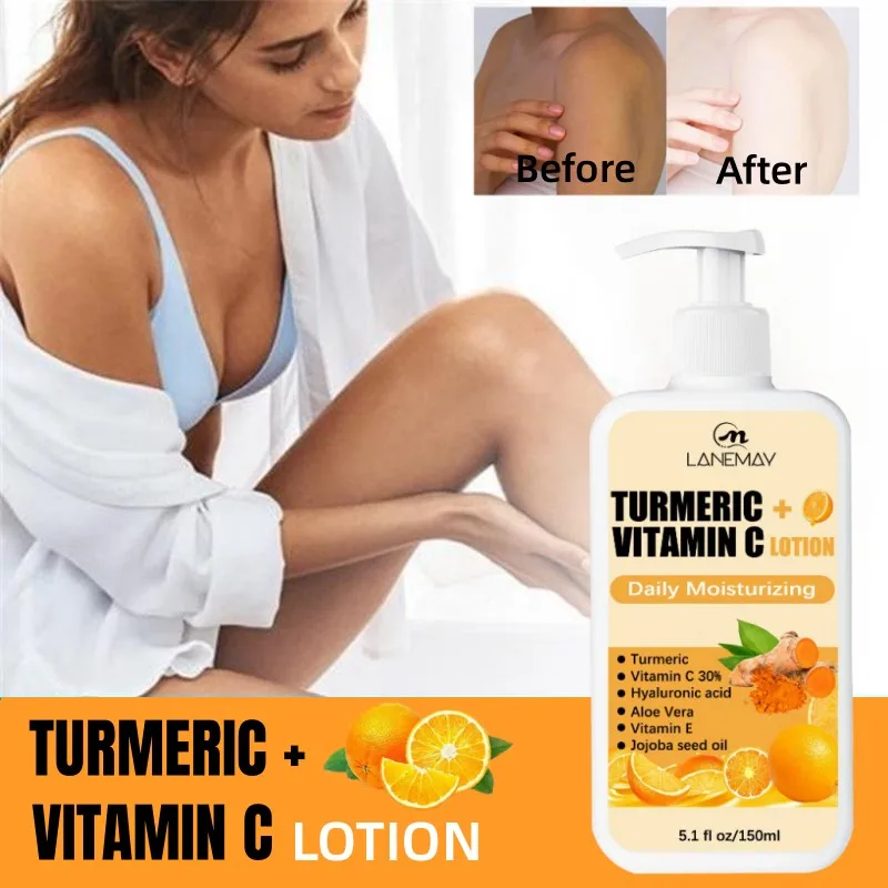 

Turmeric VC Whitening Body Cream Reduces Fine Lines and Wrinkles Moisturizing Daily Hydrating and Exfoliating Body Cream