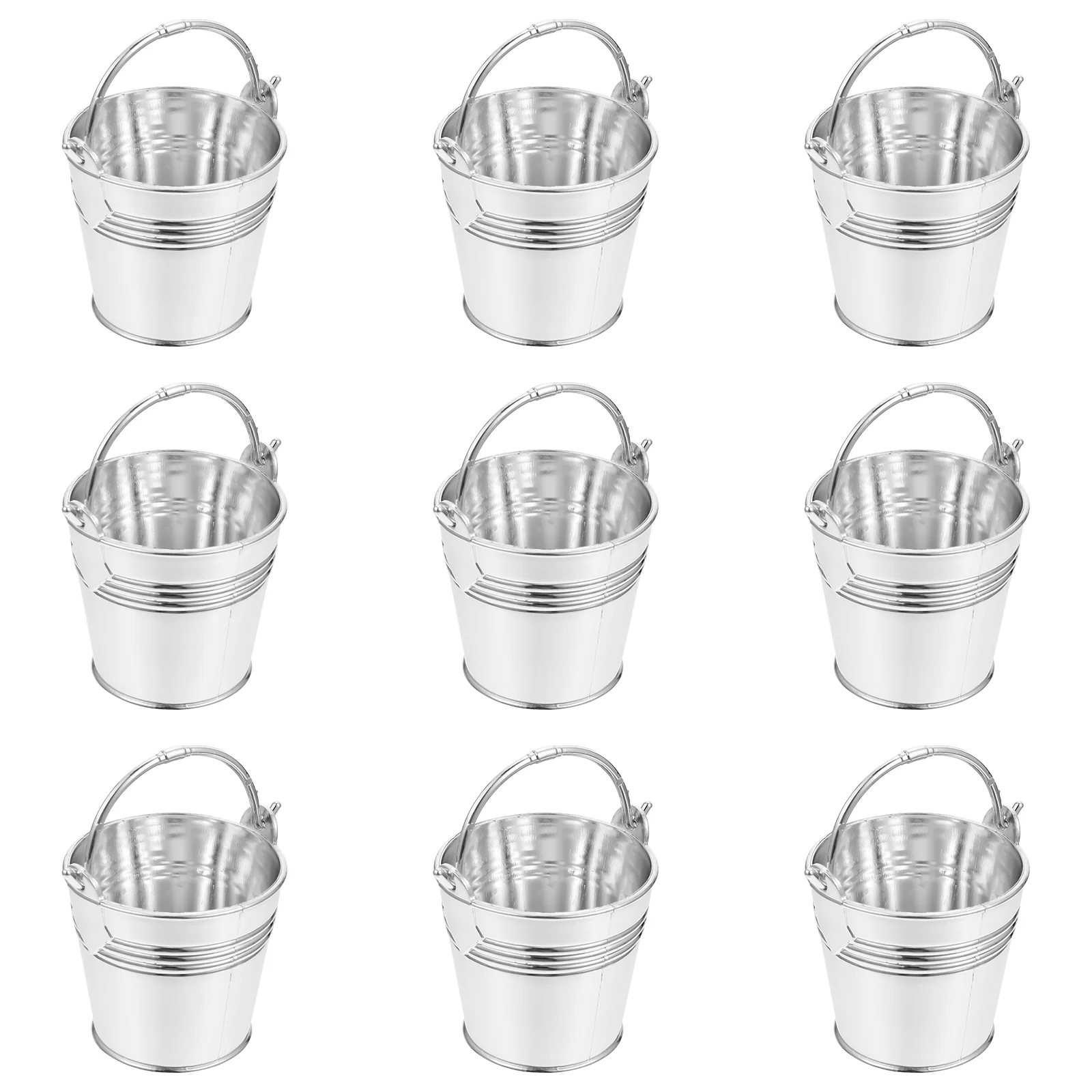 

Buckets Bucket Mini Metal Tin Party Galvanized Pails Candy Snack Handles Holder Favors Snacks Flower Ice Favor Tinplate