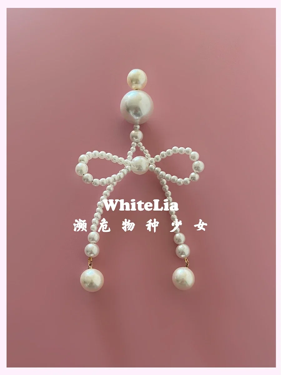 Анальная пробка с жемчужным бантом 3 размера русалка косплей знаменитый цвет