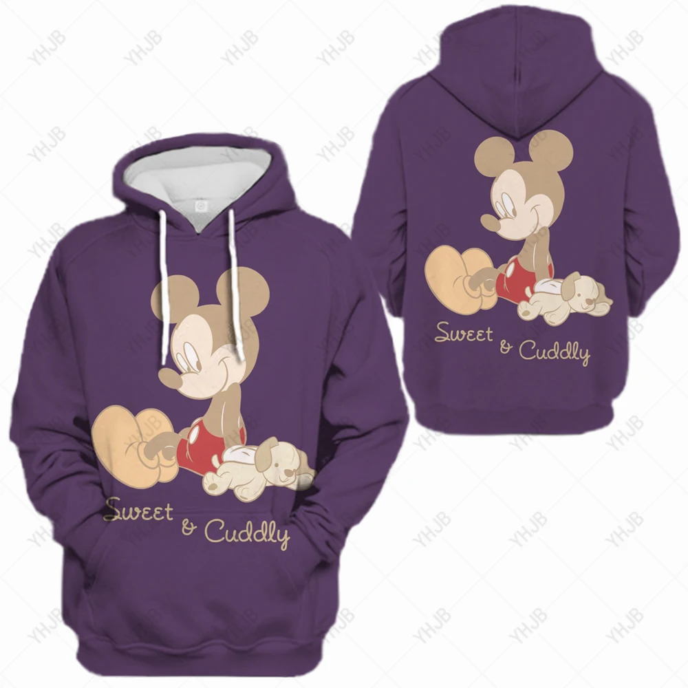 

Ladies Disney Mickey Print Retro Women's Hoodie Streetwear Sweatshirt Oversized Loose Pullover Shirt Girls Winter Tops