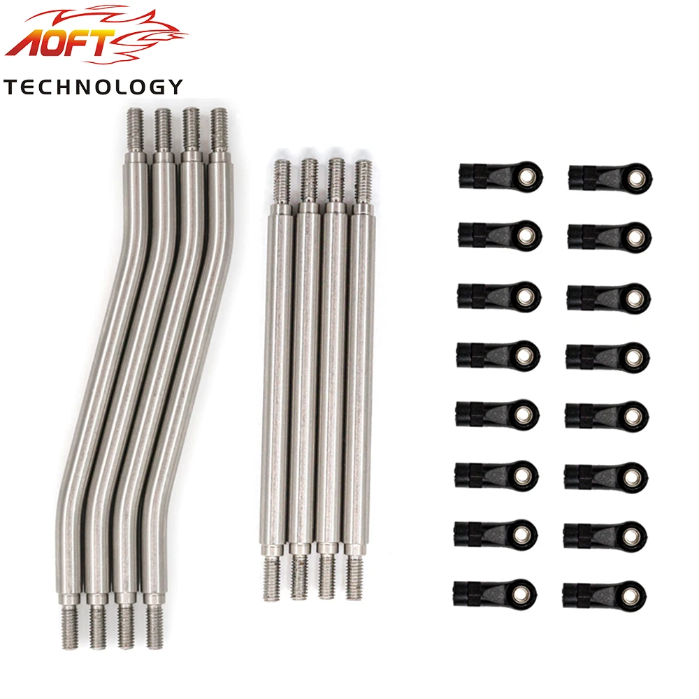 

8pcs/Set Metal Steel Low Centre of Gravity Tie Rod Set Plastic Rod End Suitable for RC Car Crawler AXIAL Capra 1.9 UTB AXI03004