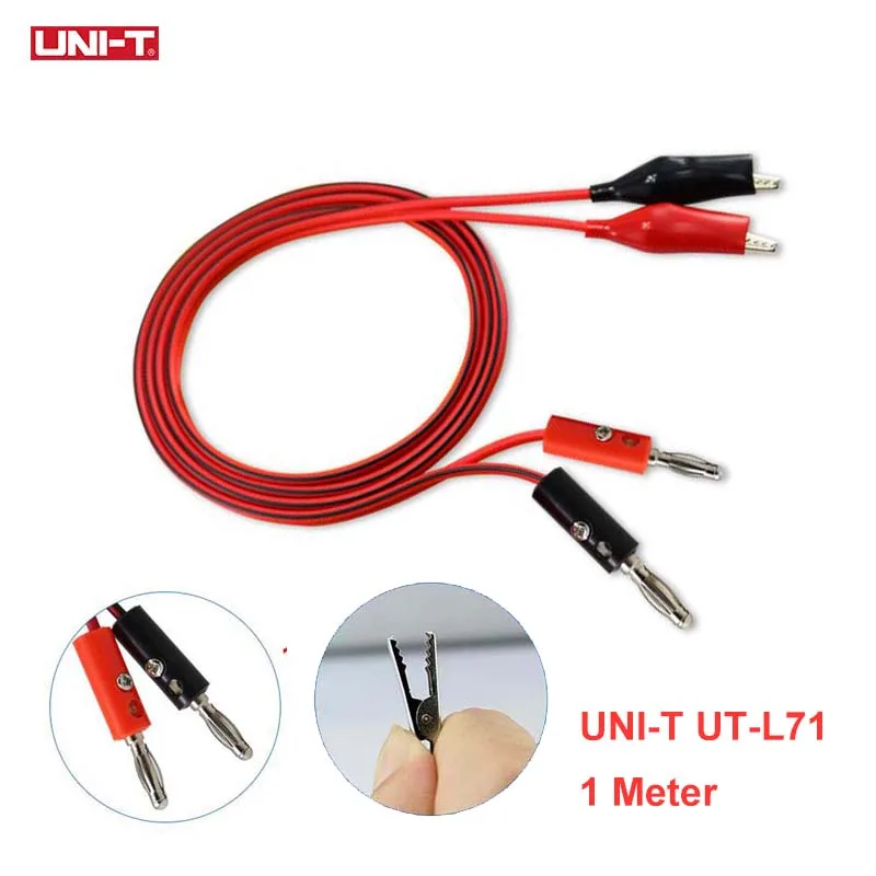

UNI-T 1m Crocodile Clip For Multimeter Probe Alligator Cilp to AV Banana Plug Test Lead DC Power Supply Tester Cable Tool DIY