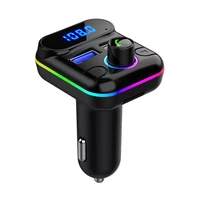 car bluetooth v5 0 usb 4 2a fast car charger mp3 transmitter player u disk fm call bluetoot support hands free transmitters