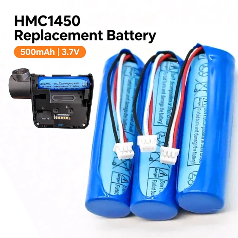 Фото Новый аккумулятор HMC1450 емкостью 500 мАч для Xiaomi DVR 70mai Mini Dash Cam Midrive D05, 3-проводной разъем, 14*50 мм + инструменты №1