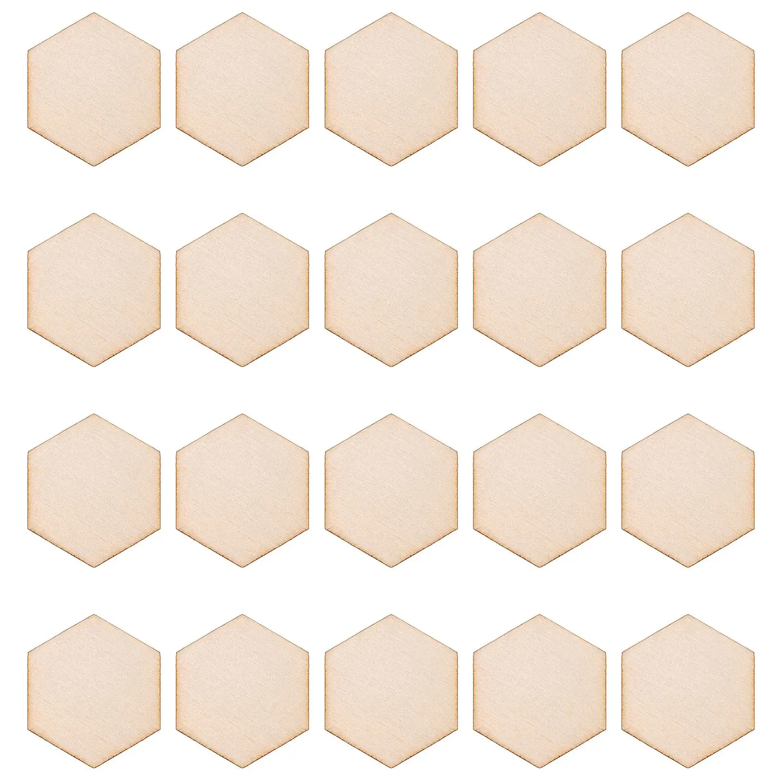 

Artibetter 100pcs 25MM Wooden Hexagon Cutouts Wood Slices Cutout Chips DIY Wood Craft Supplies for Embellishments Decoration