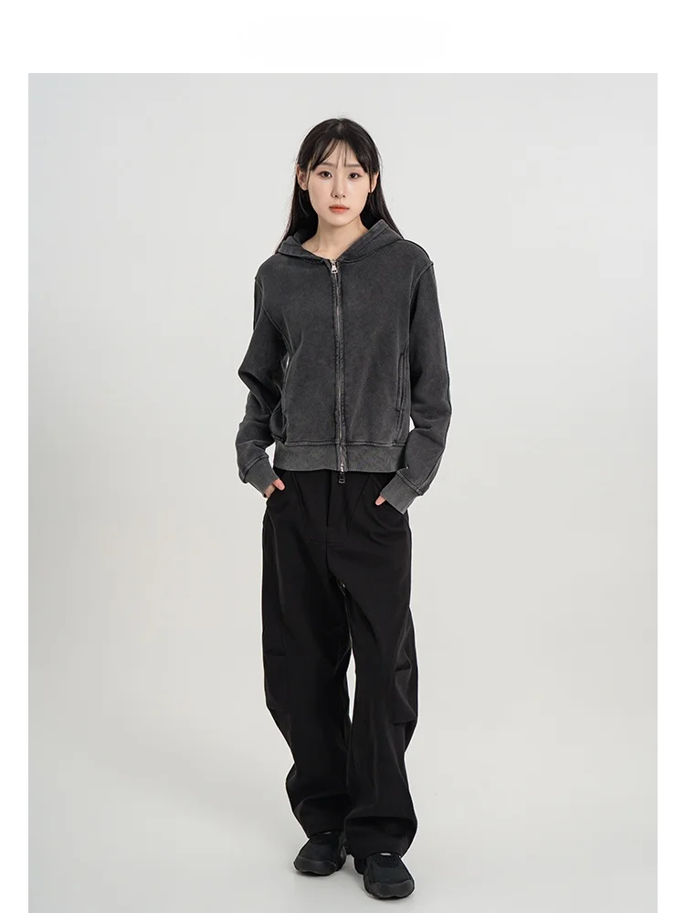 Oussez оригинальная короткая толстовка с капюшоном верхняя одежда женская весна и