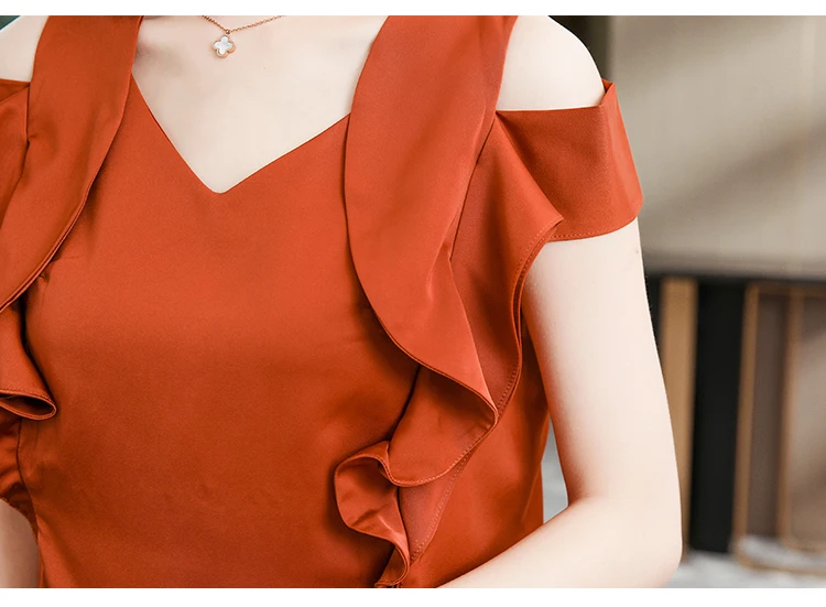 Элегантная однотонная Свободная рубашка с коротким рукавом элегантная простая