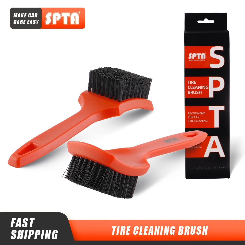 

SPTA Auto Tire Rim Brush Wheel Hub Cleaning Brushes Car Wheels Detailing Cleaning Car Floor Cleaning Brush Car Washing Tool