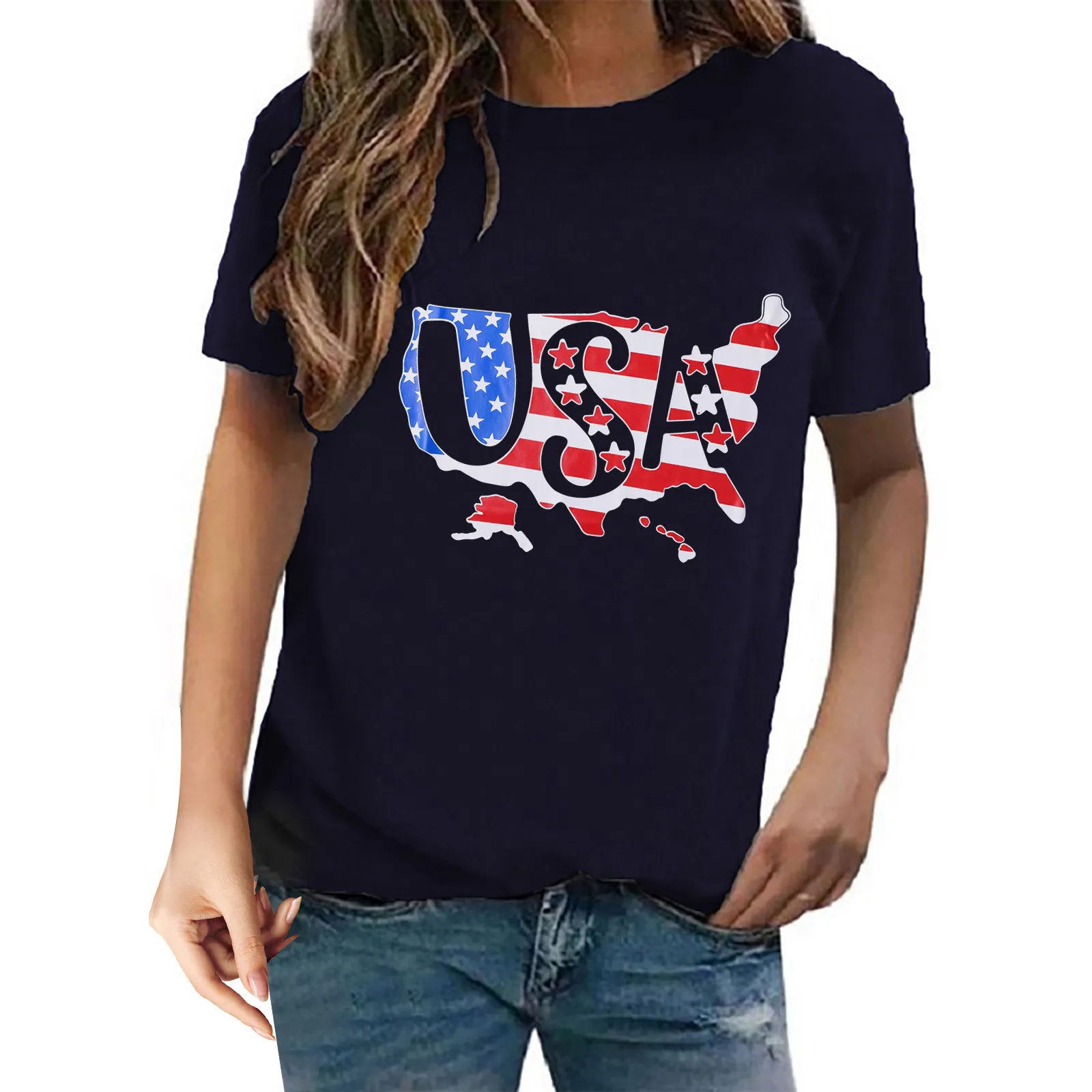 

Маленькая рубашка с длинным рукавом, женские рубашки на День независимости, Свободный Повседневный стильный топ, рубашка, женские Костюмны...