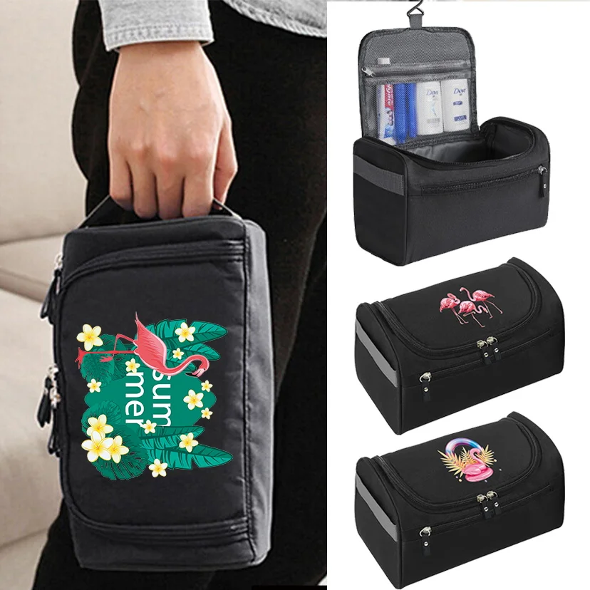 

Unisex Travel Cosmetic Bag Makeup Beauty Case Make Up Organizer Toiletry Bag Kits Storage Hanging Wash Pouch Flamingo Series