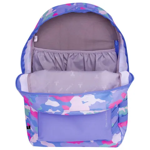 Рюкзак TIGER FAMILY молодежный Muse сити-формат &quotDesire" голубой камуфляж 45х29х14 см 228964