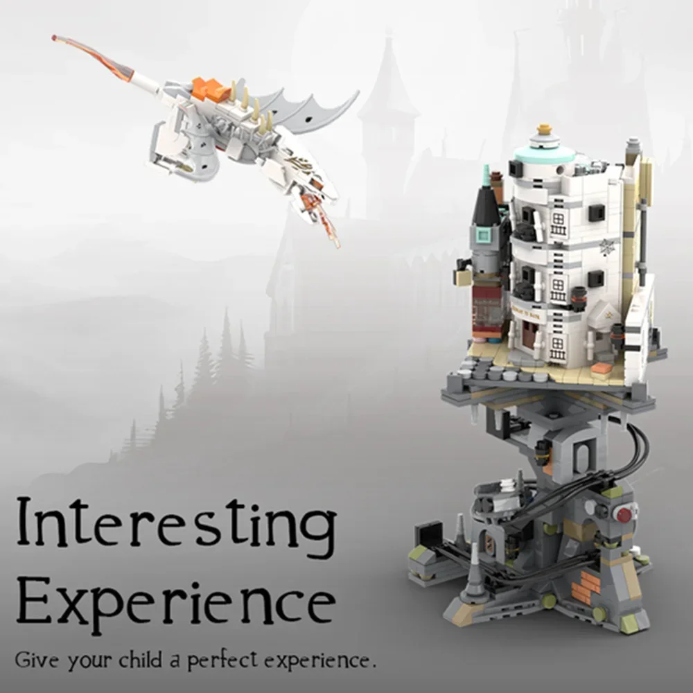 1056 шт. Академия Харрис волшебный замок призрак банк колледж уличный вид Модель