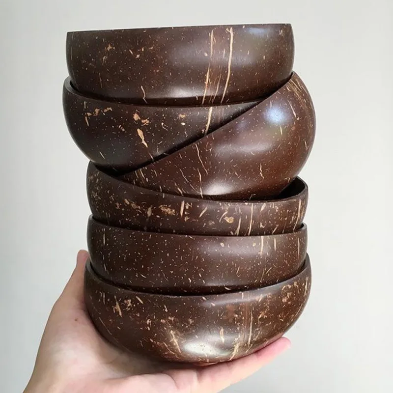 12-15 см естественное оформление набор из деревянной чаши для рамен и салата ложек