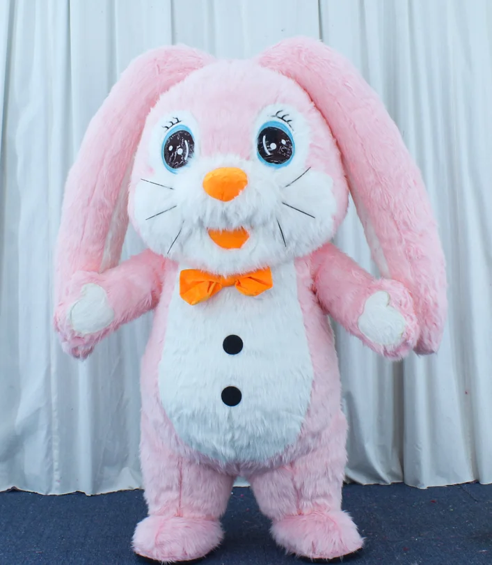 SAYGO Inflatable Bunny Costumes Adult Halloween Cosplay Costumes BlowUp Easter Rabbit Disfraz Fancy Party Dres for Adult kids images - 6