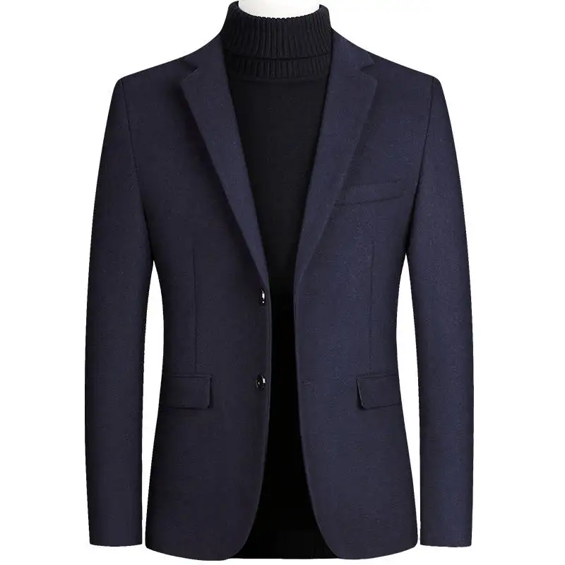 

2022 New Blazer Men Jakcet Fashion Men's Suits Wool Suit Jackets Slim Woolen Coats Men's Business Casual Coat