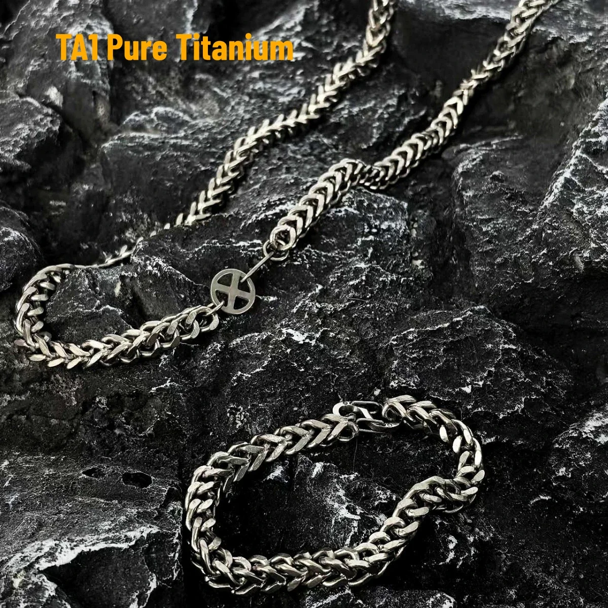 Новая мода TA1 из чистого титана ожерелье-цепочка с килем мужское 7 мм приятное для