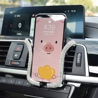 universal car phone holder with bing crystal rhinestone car air vent mount clip cell phone holder adjustable cellphone holder