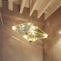 postmodern led glass pendant lights diamonds light fixtures pendant lamp restaurant bedroom indoor lighting suspension luminaire