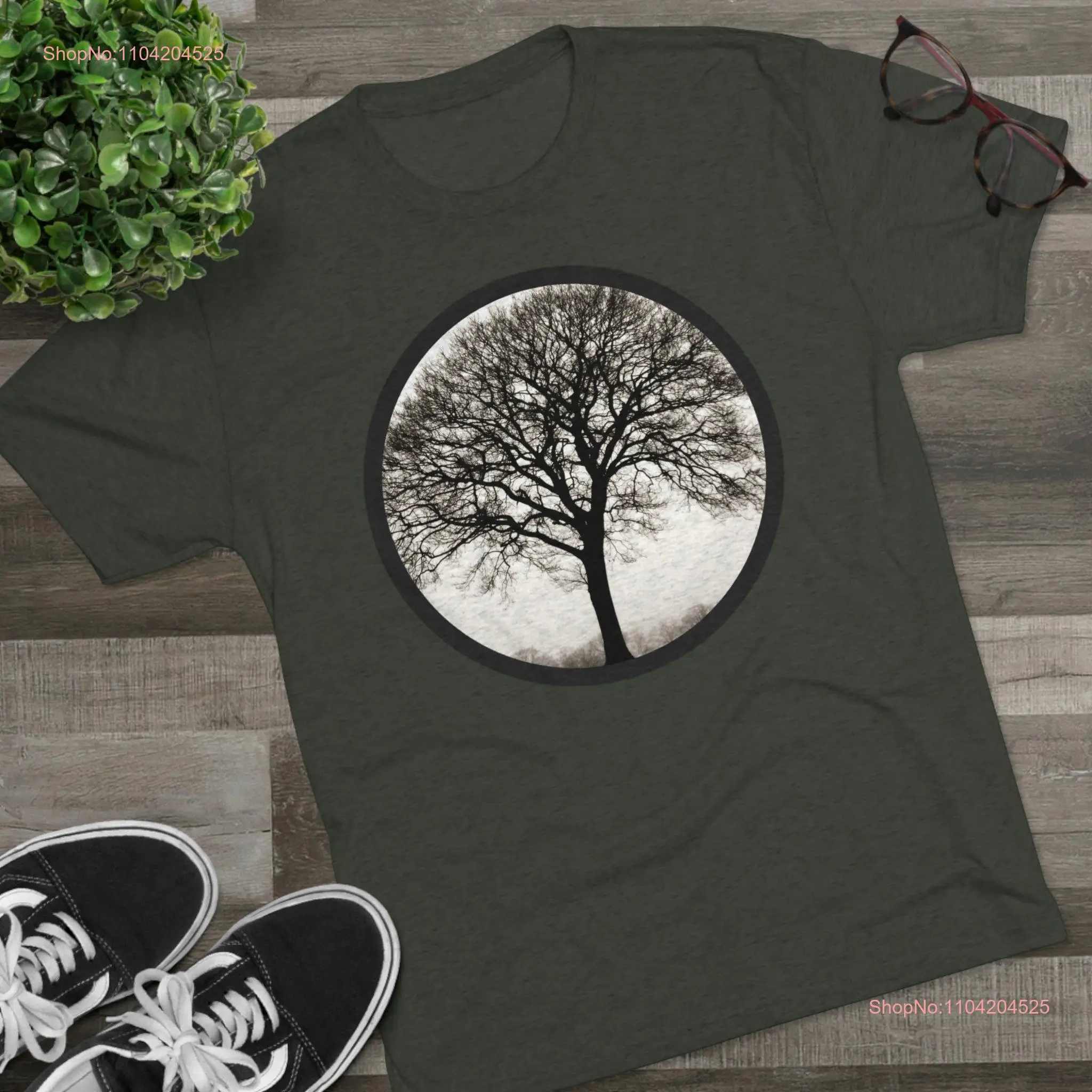 Футболка Tree Tri Blend Crew с длинными или короткими рукавами